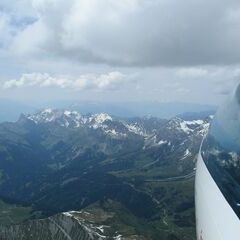 Flugwegposition um 12:58:28: Aufgenommen in der Nähe von Prättigau/Davos, Schweiz in 3223 Meter
